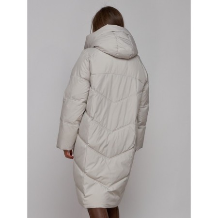 Coat insulated winter female, size 46, color light gray-10