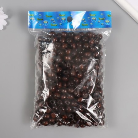 Set of beads wooden d 10 mm, 250 gr, brown-2