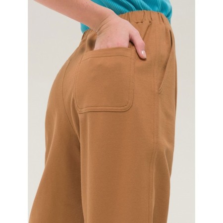 Pants for girls, height 122 cm, brown color-4
