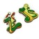 New Year's icon "New Year: two snakes" 8 x 12 cm