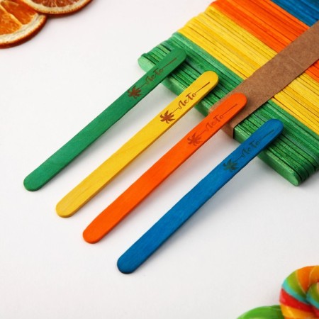 Ice cream sticks “Summer”, set 50 pcs, 11.4 x 1 cm-4