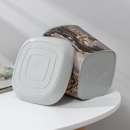 Pot with the pallet "Marble", 2.5 l, the color is light gray-2