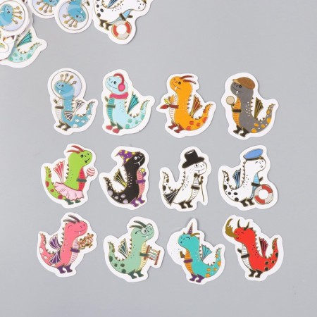 Stickers for the creativity of "Dracoshi" embossing gold set 48 pcs 9x7x0.8 cm