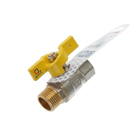 Gas ball "STM" GAZ, PN10, internal/external thread 1/2 ", butterfly-1