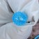 The ball glowing for animals is small, tpr, 4.5 cm, blue