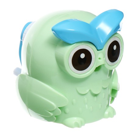 Mechanical sharpener with a container of an owl light green-7