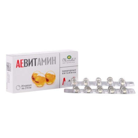 Vitamins E, and Mirrolla "Ae Vitamin", 20 capsules