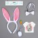 Carnival costume "Zayushka", rim - ears, tail, butterfly, thermonacleka
