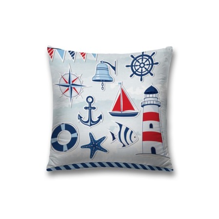 Decorative pillowcase “Acquaintance with the sea”, on a zipper, size 45x45 cm