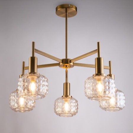 Freya FR5366CL-05BS Fero, 650x650x550 mm ceiling lamp, E14, 5x40W, brass color-5