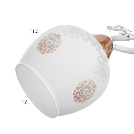 Chase "Olivia" 2x60W E27 gold, white 33x43x28cm-5