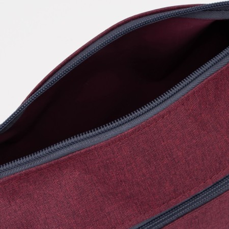 Lightning cosmetic bag, external pocket, burgundy color-2