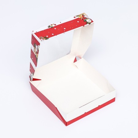 Folding box with the “New Year mood” window, 15 x 15 x 4 cm-4