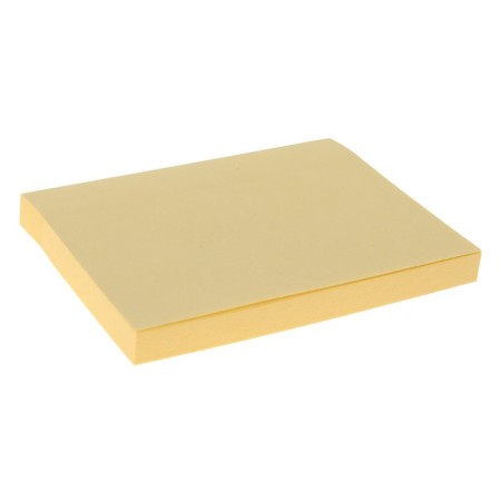 Block with a sticky edge, 76 mm x 101 mm, 100 sheets, pastel, yellow