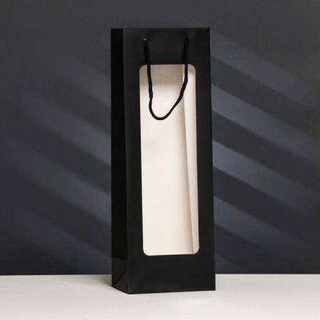 Flower packet 12.5 × 8.5 × 36 cm, black
