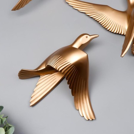 Souvenir Polystone Wall Decor "Seagull" Mix Gold-2