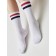 Extended women's socks with bright strips of Contte Elegant Active, size 25, white, red color
