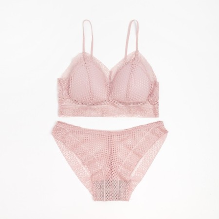 Lower linen women: top and panties, powder color, size 42-44