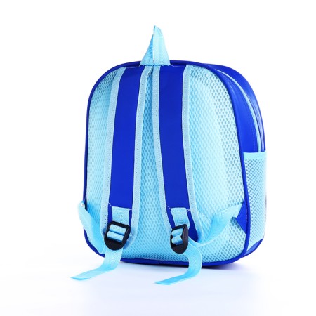 Baby backpack on lightning, 3 outer pockets, blue color-3
