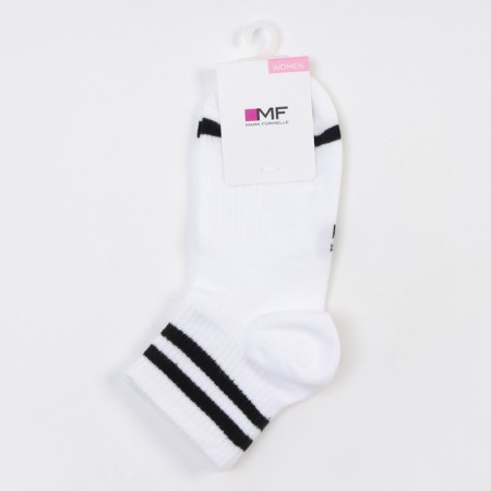 Women's socks, white color/stripes, size23-25-2