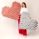 A set of balls "Heart. Pixel ", foil, 4 pcs.