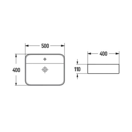 Comforty 78574-50 shell shell, rectangular, white color, 50 cm-5