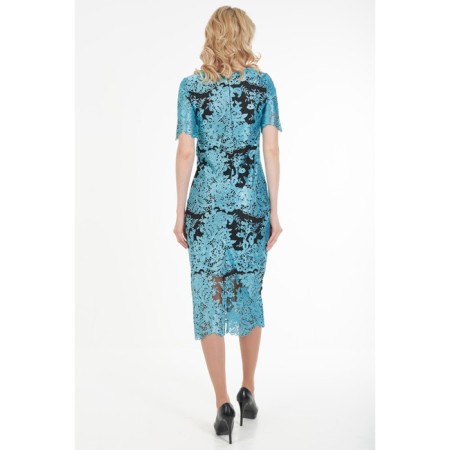 Dress lace, size 44, blue color-3