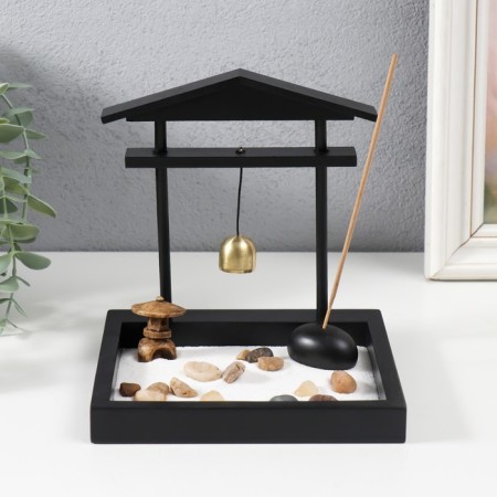 Zen Garden "Bell" sand+stones 15x14x13 cm-1