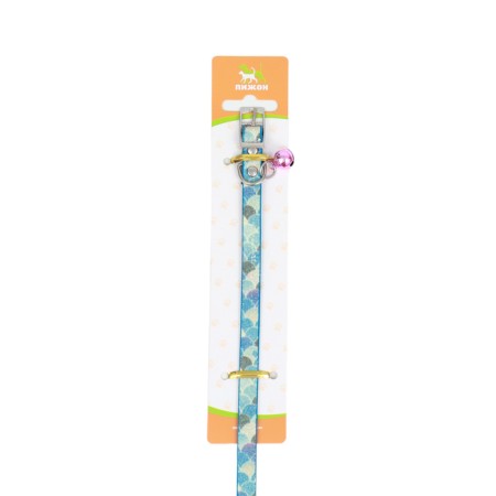 Collar "mermaid", artificial leather, 31 x 1 cm, mix of flowers-8