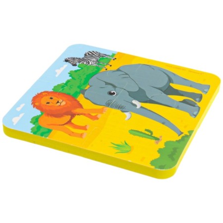 Soft puzzle for kids "Animals of the World", 16 details, crumb I-15