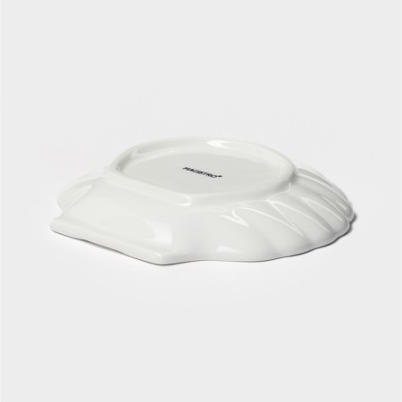 Porcelain dish Magistro "shell", d = 13 cm, white color-3