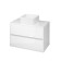 The built -in sink Cersanit Crea 35, Square, on the countertop, white