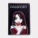 Cover for passport, black color