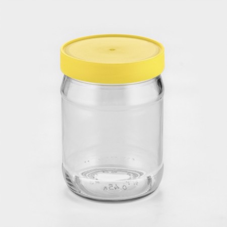 A set of glass cans with a yellow polymer lid, TO-82 mm, 450 ml, 6 pcs.-3