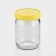 A set of glass cans with a yellow polymer lid, TO-82 mm, 450 ml, 6 pcs.