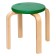 Stool "Chamomile", green color, transparent varnish, 2 growth group