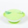 Set for feeding, 3 items: Misk 350 ml on suction cup, cover, spoon, green color
