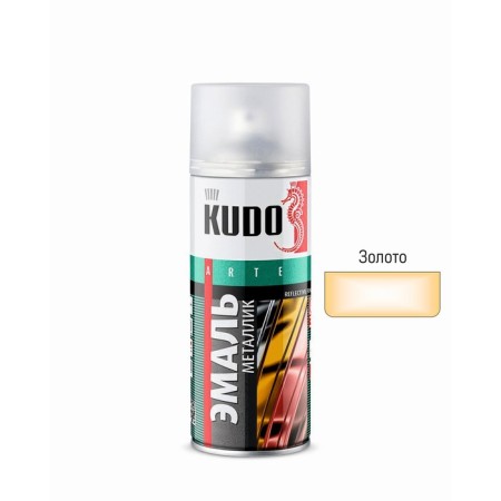 Aerosol paint enamel kudo metallic universal gold 520 ml