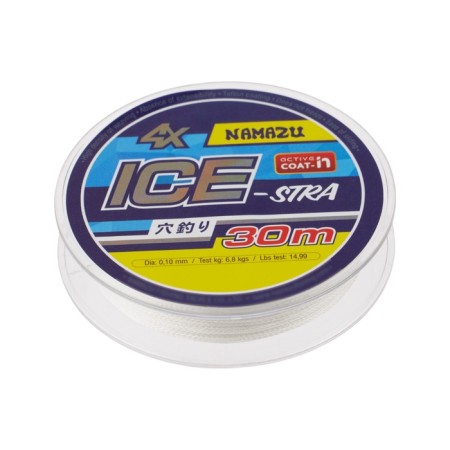 Namazu Ice-Stra 4x wicker cord 4x, diameter 0.10 mm, test 6.8 kg, 30 m, white-1