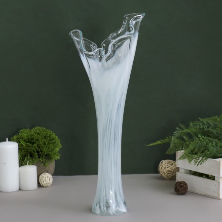 Vase "Wave" 40 cm, white-1