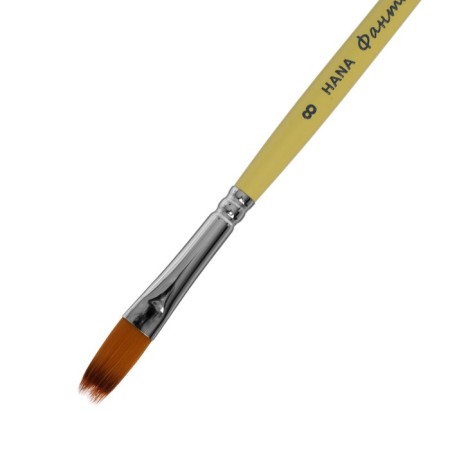 Synthetic brush "Rowing", Hana fantasize No. 8 (hair length 17 mm), short dull handle-1