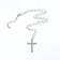 Pearl pearl "cross" color silver, 40cm