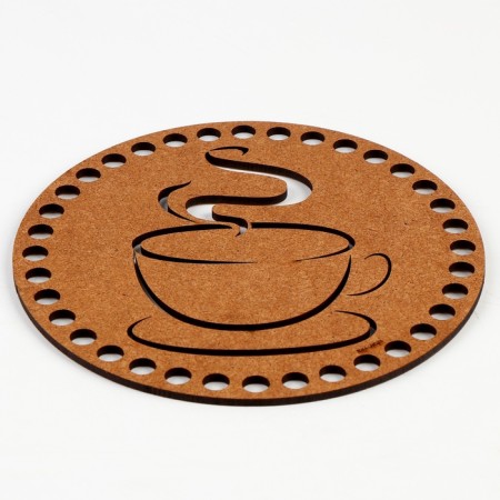 Donyshko for knitting Carved "Fragrant coffee", circle 15 cm, HDF 3 mm-4