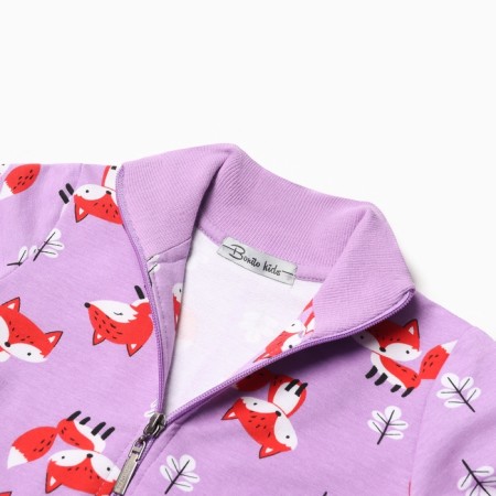 Sweatshirt for girls, lilac color, height 92 cm-1