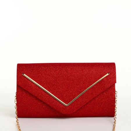 Female bag on a magnet, red color