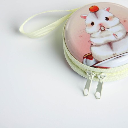 Case for coins/headphones with lightning, white color-3