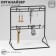 Stand for jewelry "Standing table", 6 hooks 9 cm, 25 × 15 × 26.5 cm, black color
