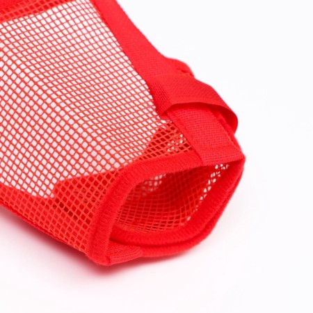 Muzzle mesh with double fixation, size L (length on the nose 6 cm, muzzle 25 cm), red-3