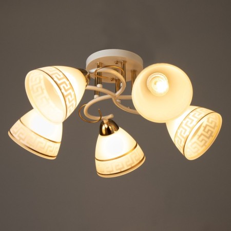 Askfeya chandelier 5he27 40W white-gold 50x50x24 cm Bayerlux-2