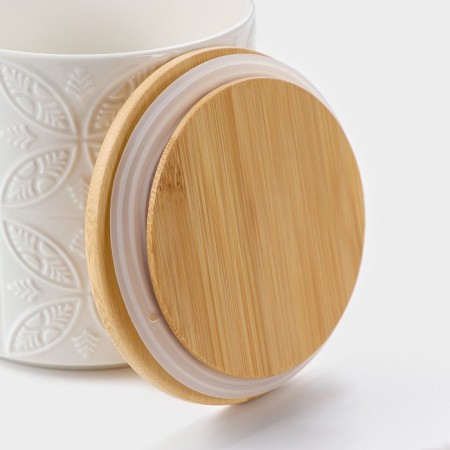 Porcelain Bank for bulk products Bellatenero, 660 ml, D = 10.5 cm, white color-2